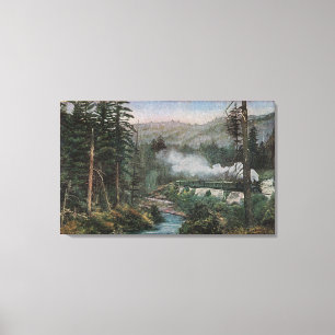 Spoorweg van het zuidelijke deel van de Stille Oce Canvas Afdruk