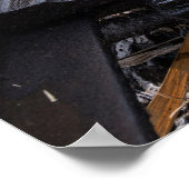 Spoorweg verdwijnt op afstand poster (Hoek)