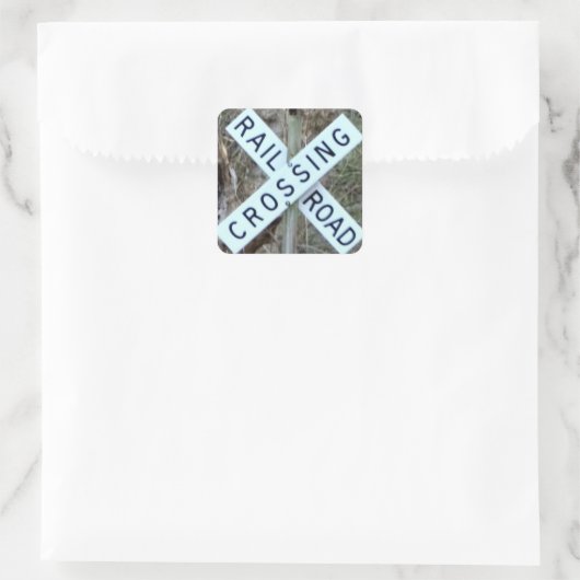 Spoorweg Vierkante Sticker (Tas)