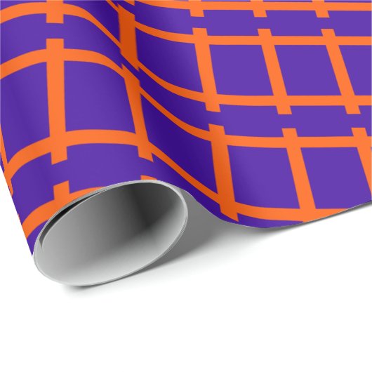 Spoorweg Violet Sinaasappel Minimal Pattern Cadeaupapier (Rol Hoek)