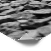 Spoorweg volgt zwart-wit poster (Hoek)