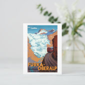 spoorweg Zwitserland Alps Travel Briefkaart (Staand voorkant)