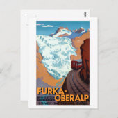 spoorweg Zwitserland Alps Travel Briefkaart (Voorkant / Achterkant)