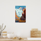 spoorweg Zwitserland Alps Travel Poster (Keuken)