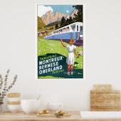 Spoorweg Zwitserland Montreux-Bernese Oberland Poster (Keuken)