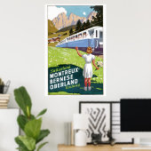 Spoorweg Zwitserland Montreux-Bernese Oberland Poster (Thuiskantoor)