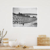 Spoorwegbrug Alaska 1916 Poster (Keuken)