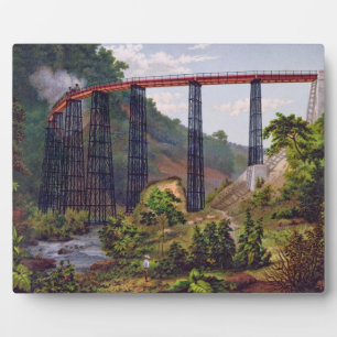 Spoorwegbrug bij Metlac, uit 'Album of the Mexicic Fotoplaat