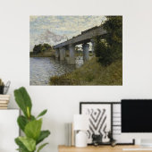 Spoorwegbrug in Argenteuil (Spoorweg) (van Monet) Poster (Thuiskantoor)