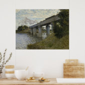 Spoorwegbrug in Argenteuil (Spoorweg) (van Monet) Poster (Keuken)