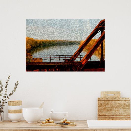 Spoorwegbrug Poster (Keuken)