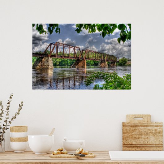 Spoorwegbrug Poster (Keuken)