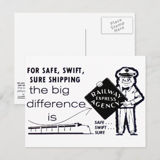 Spoorwegbureau 1959 Briefkaart (Voorkant / Achterkant)