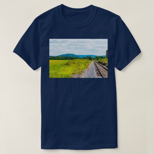 Spoorwegen en bergen in Gettysburg PA T-shirt (Design voorkant)