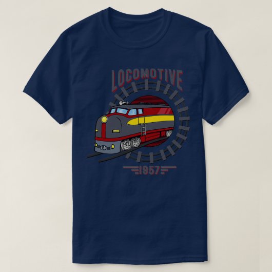 Spoorwegen van de locomotieven van 1950 t-shirt (Design voorkant)