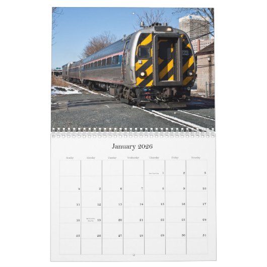 Spoorwegen van de oostkust V1 Kalender (Jan 2026)