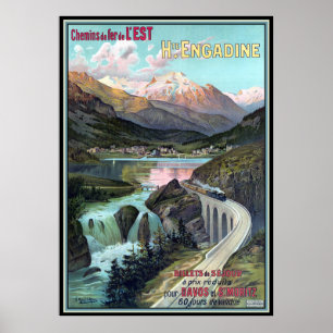 Spoorwegen voor Davos en St. Moritz Poster