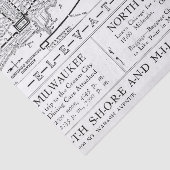  spoorwegenkaart Milwaukee Tissuepapier (Detail)