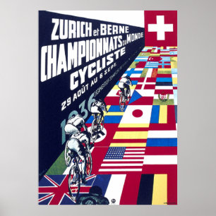 Spoorwegfietsen Zurich 1936 Poster