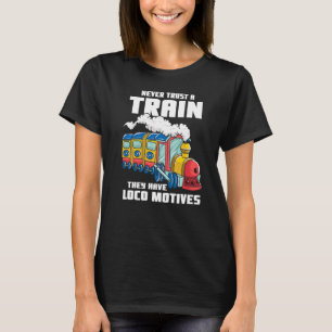 Spoorweggeleider en machinist modelspoorweg t-shirt