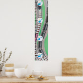 Spoorweggroeigrafiek Poster (Keuken)