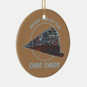 Spoorwegingenieur Nooit te oud spoorwegpersoneel Keramisch Ornament (Rechts)