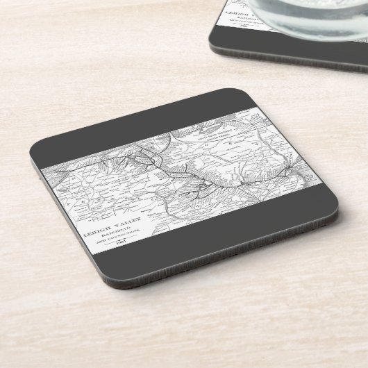 Spoorwegkaart 1903 van de Lehigh Valley Onderzetter (Linkerzijde)