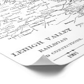 Spoorwegkaart 1903 van de Lehigh Valley Railroad M Poster (Hoek)