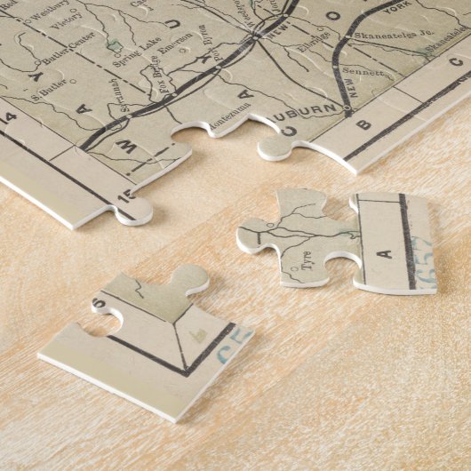 Spoorwegkaart  Adirondack Mountains (1895) Legpuzzel (Zijkant)