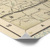 Spoorwegkaart  Adirondack Mountains (1895) Poster (Hoek)