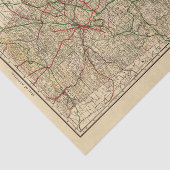 Spoorwegkaart  Alabama (1888) Tissuepapier (Detail)