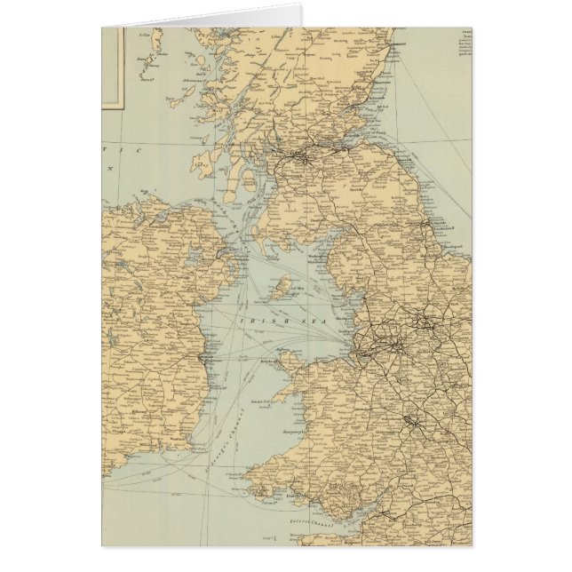 Spoorwegkaart, Britse eilanden (Voorkant)