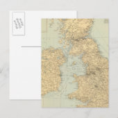 Spoorwegkaart, Britse eilanden Briefkaart (Voorkant / Achterkant)