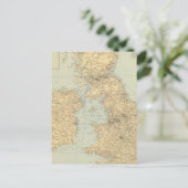 Spoorwegkaart, Britse eilanden Briefkaart (Staand voorkant)