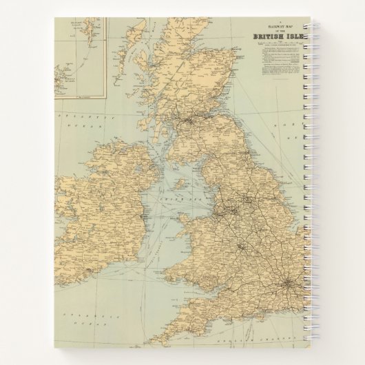 Spoorwegkaart, Britse eilanden Notitieboek (Achterkant)