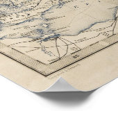 Spoorwegkaart Grand Trunk circa 1860 Poster (Hoek)