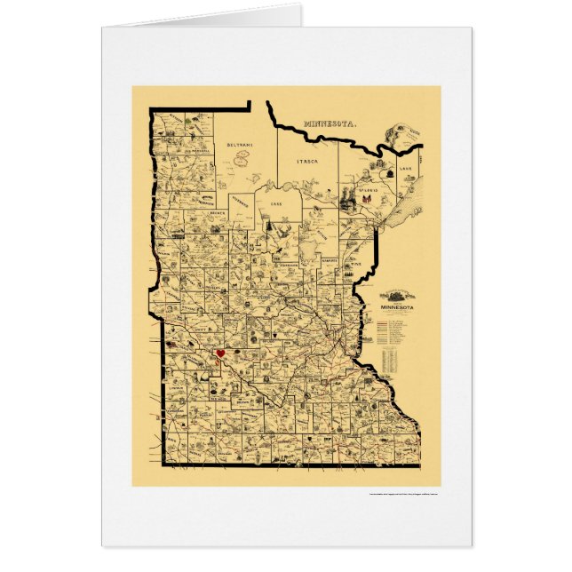 Spoorwegkaart Minnesota 1897 (Voorkant)