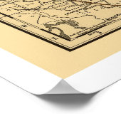 Spoorwegkaart Mississippi 1888 Poster (Hoek)