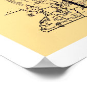 Spoorwegkaart Missouri 1897 Poster (Hoek)