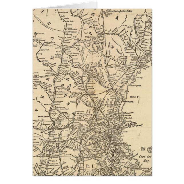 Spoorwegkaart Nieuwe Engelstalige staten (Voorkant)