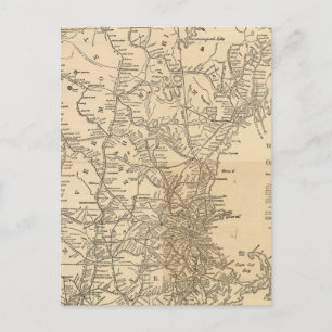 Spoorwegkaart Nieuwe Engelstalige staten Briefkaart