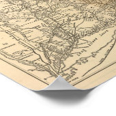 Spoorwegkaart Nieuwe Engelstalige staten Poster (Hoek)