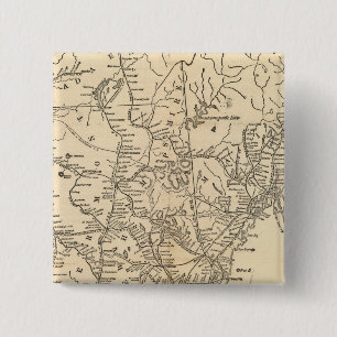 Spoorwegkaart Nieuwe Engelstalige staten Vierkante Button 5,1 Cm
