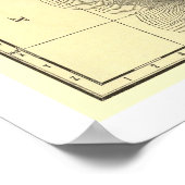 Spoorwegkaart Oregon 1876 Poster (Hoek)