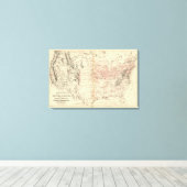 Spoorwegkaart US Canvas Afdruk (Insitu (Houten vloer))