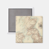 Spoorwegkaart van de Britse eilanden Magneet (Voorkant / Achterkant)