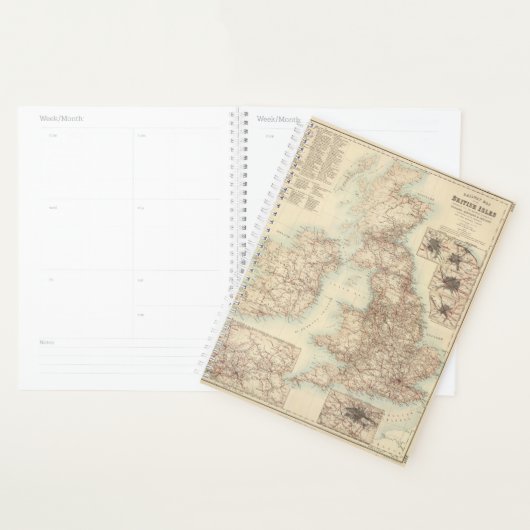 Spoorwegkaart van de Britse eilanden Planner (Display)