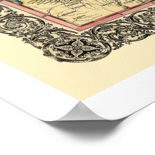 Spoorwegkaart van de oostelijke staten 1856 poster (Hoek)