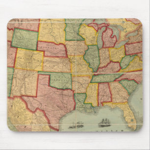 Spoorwegkaart van de Verenigde Staten van Amerika Muismat