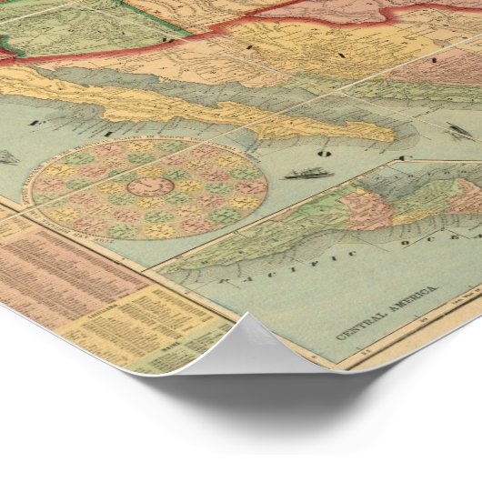 Spoorwegkaart van de Verenigde Staten van Amerika Poster (Hoek)